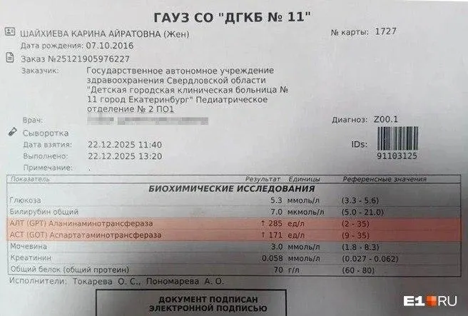 Семья утверждает, что профилактическое лечение в детской больнице привело к острой печёночной недостаточности и смерти девочки. Возбуждено уголовное дело, родители жалуются на отсутствие ответа от регионального Минздрава.