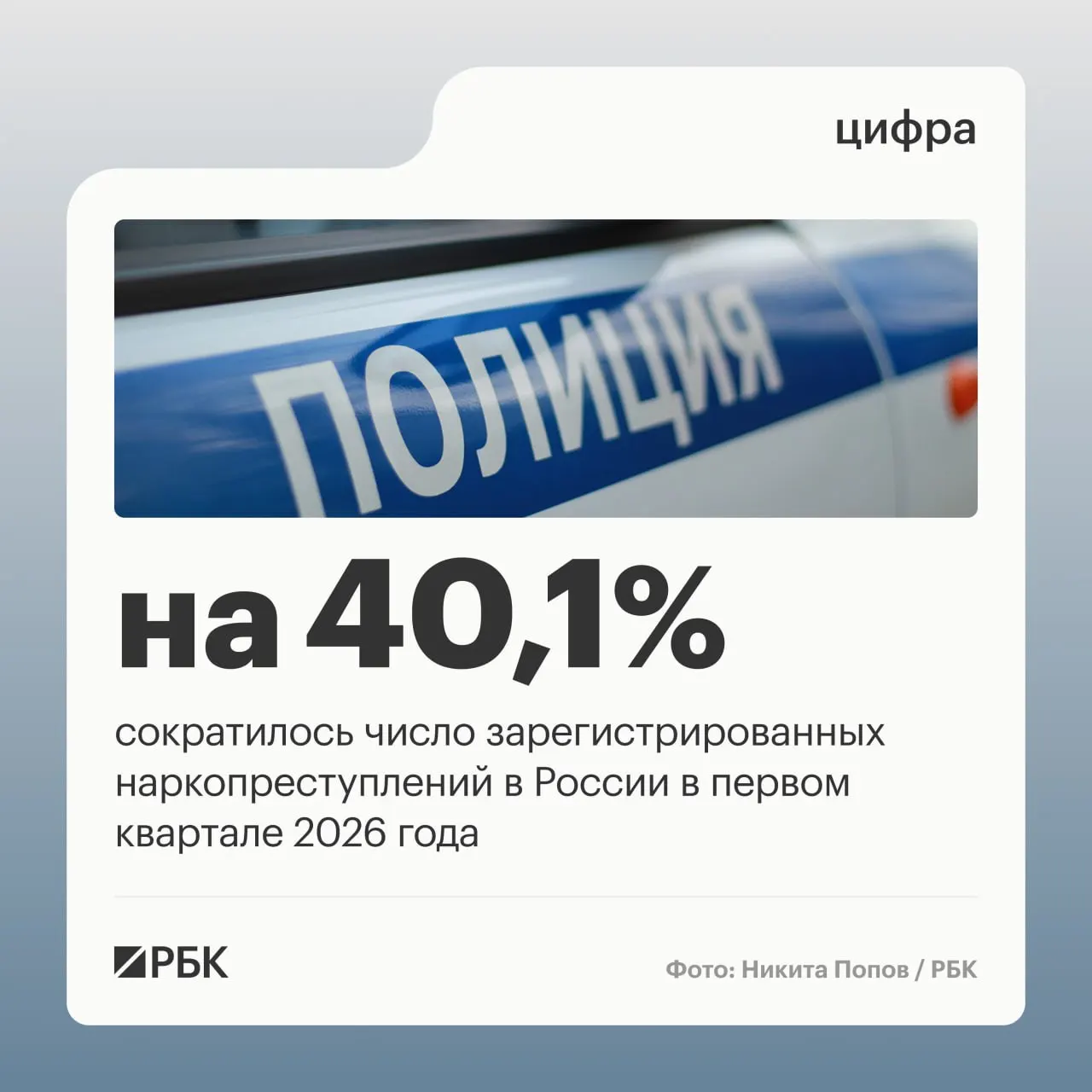 По данным аппарата Совета безопасности, снижение связано с изменением правоприменительной практики: эпизоды «закладок» стали учитываться как единое преступление, из‑за чего число эпизодов сократилось на 68,4%.