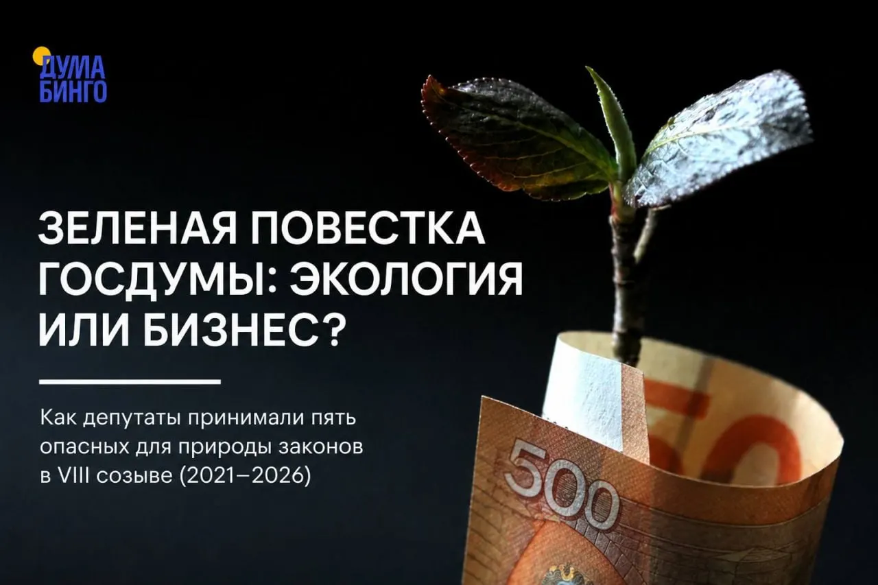 Анализ законодательной практики за пять лет показывает: ряд принятых и предлагаемых инициатив ослабляет природоохранное регулирование — чаще всего решения принимаются большинством голосов «Единой России». В некоторых случаях возникали дискуссии и редкие голоса «против».