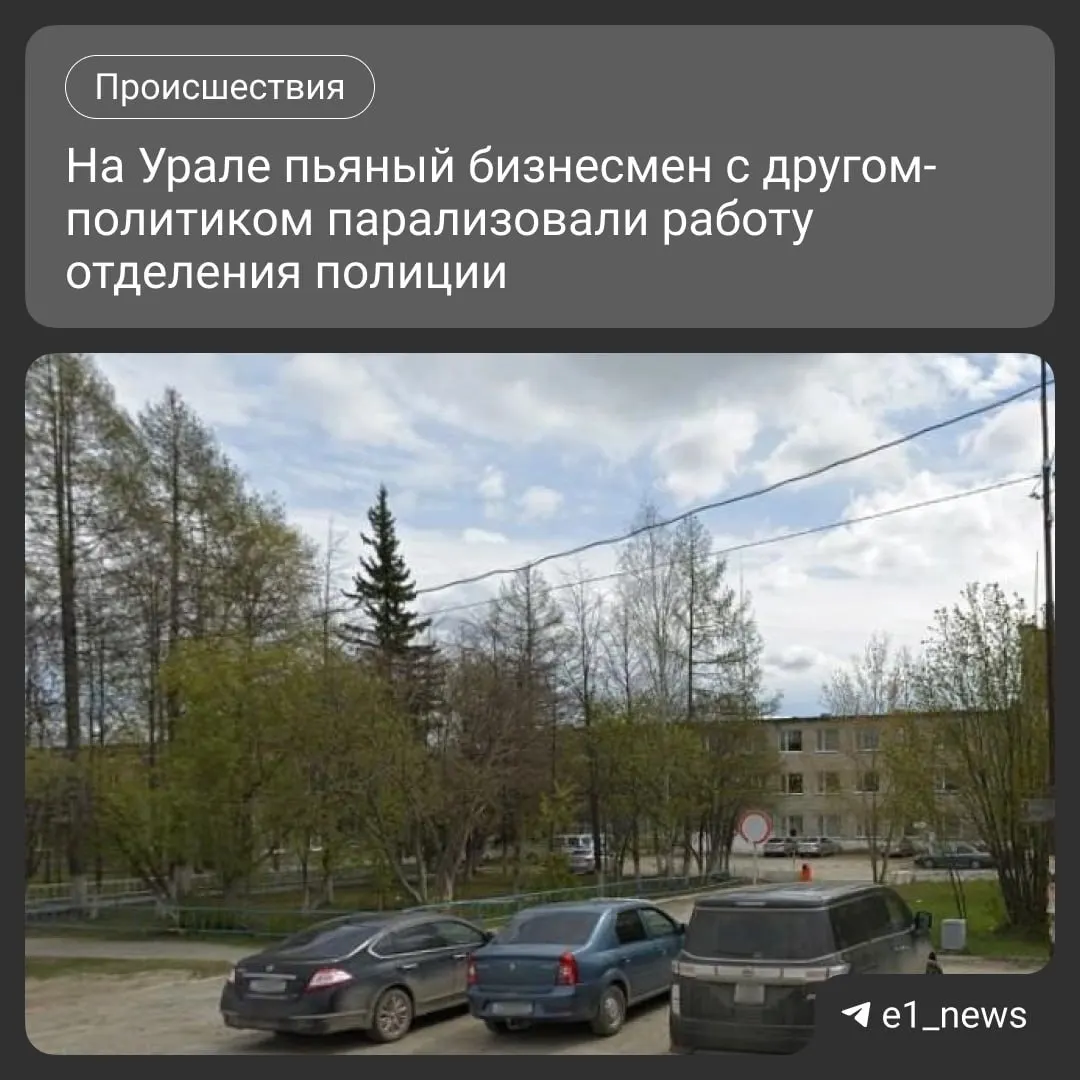 Ночью пьяный бизнесмен и его политик-соратник повредили шлагбаум и перекрыли доступ к служебному транспорту; суд арестовал их на 14 суток.