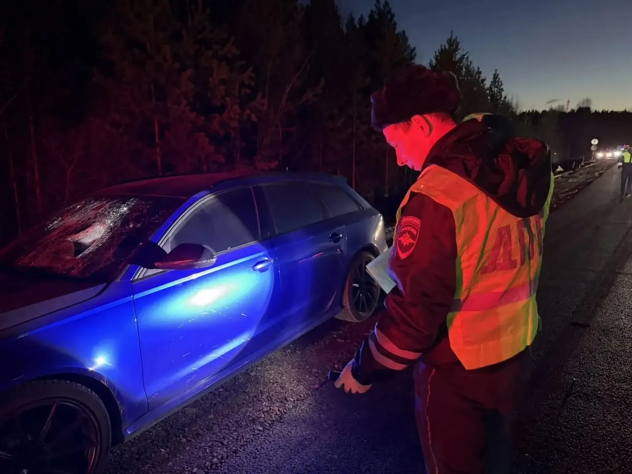 28-летний водитель Audi ехал из Екатеринбурга в Алапаевск и сбил 73-летнего пешехода, переходившего дорогу в зоне дорожных работ; пострадавший погиб до приезда медиков. На месте работают сотрудники ГИБДД и следственно-оперативная группа.